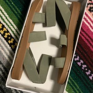 Steve Madden Green Strappy Sandals